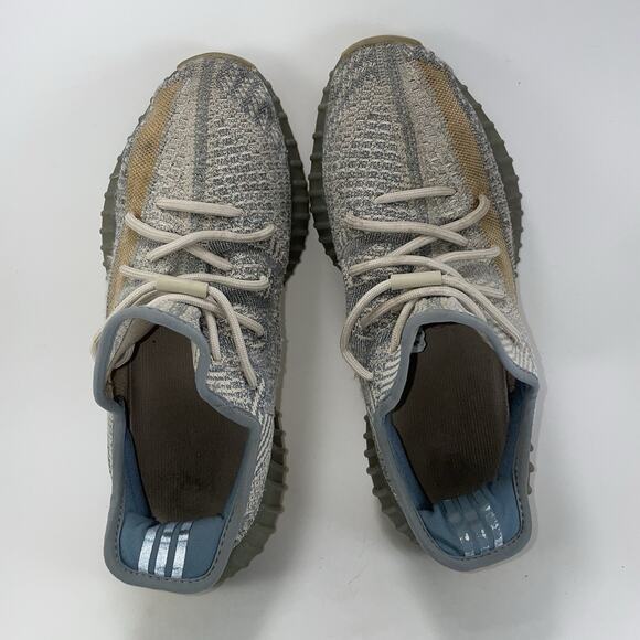 adidas Yeezy Boost 350 V2 Israfil Mens Size 10 Leather Grey Casual Sneakers